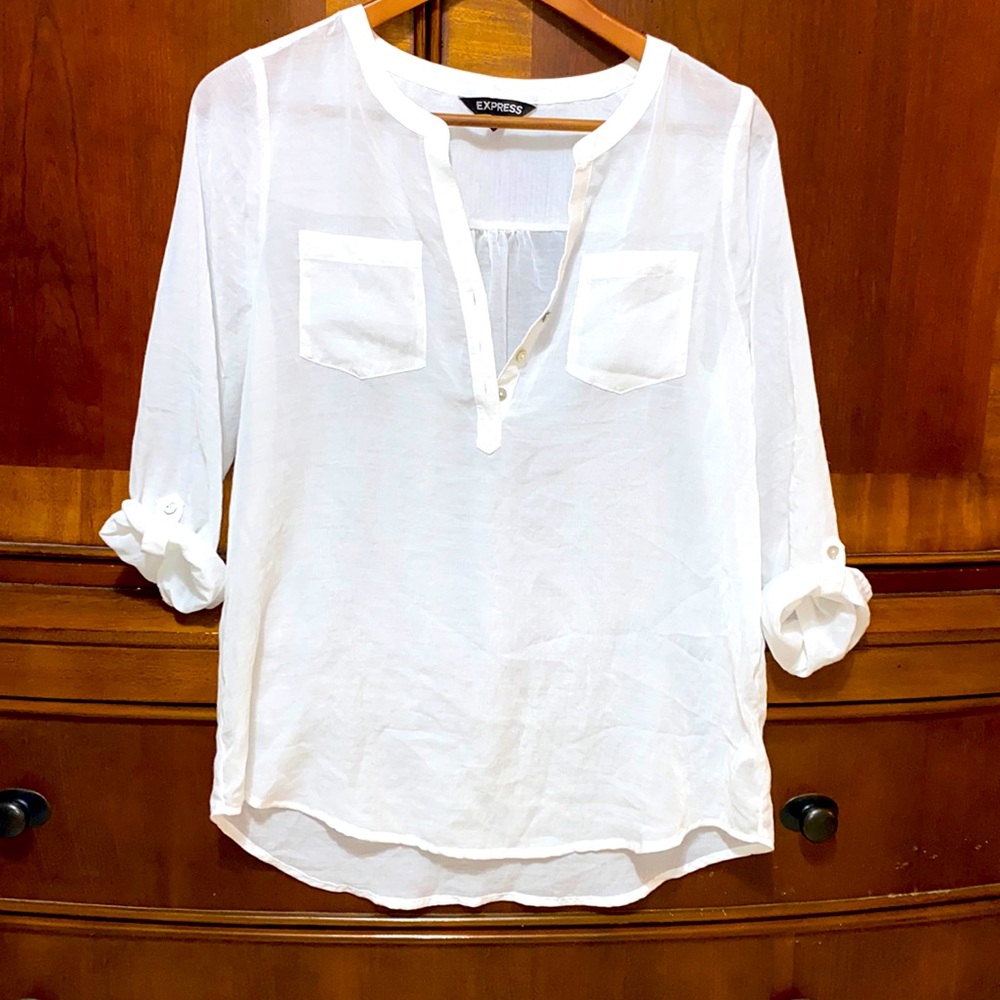 Express blouse, white.  small